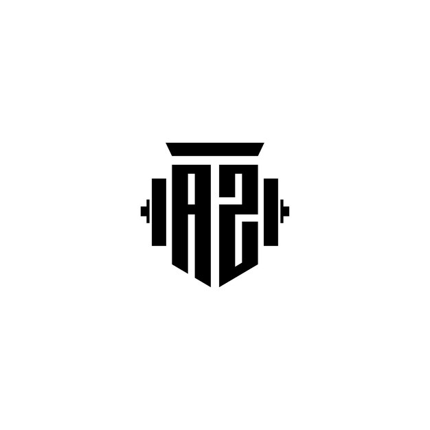 Vector az monogram logo design letter text name symbol monochrome logotype alphabet character simple logo