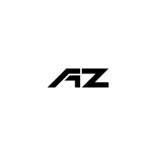 AZ monogram logo design letter text name symbol monochrome logotype alphabet character simple logo