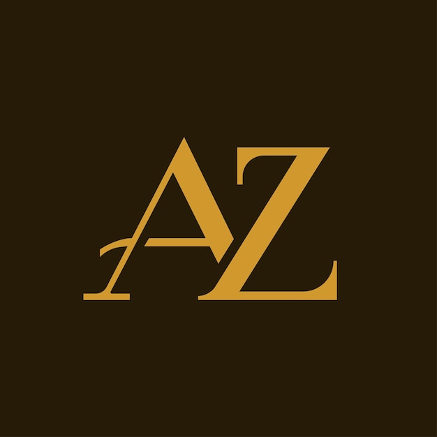 AZ モノグラム ロゴベクトル