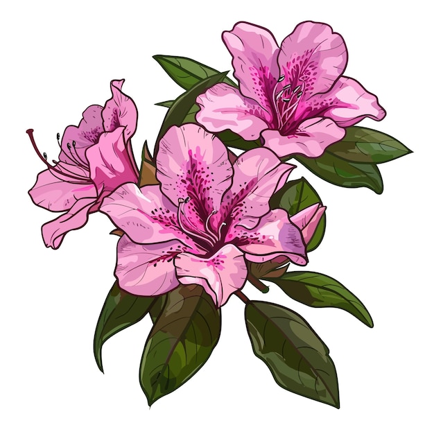 Vector azalea-bloemen