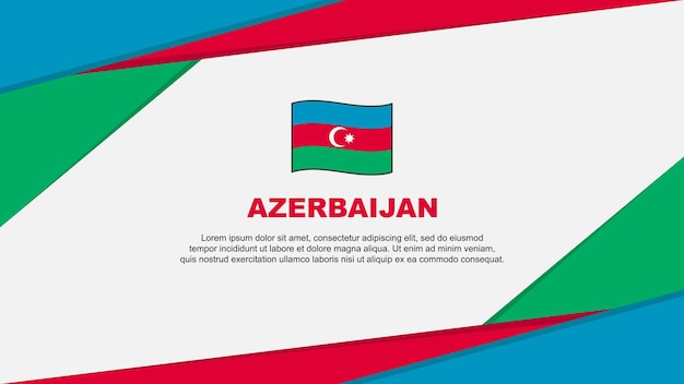 Azerbaijan Flag Abstract Background Design Template Azerbaijan Independence Day Banner Cartoon Vector Illustration Azerbaijan Background