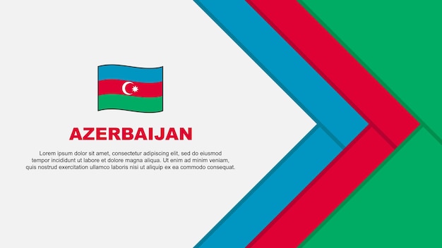 Azerbaijan Flag Abstract Background Design Template Azerbaijan Independence Day Banner Cartoon Vector Illustration Azerbaijan Cartoon