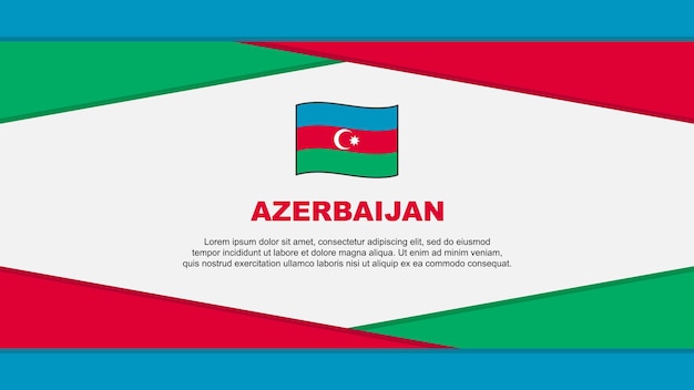 アゼルバイジャンの旗の抽象的な背景 デザイン テンプレート アゼルバイジャン独立記念日のバナーです 漫画のベクトル図 アゼルバイジャンのベクトル