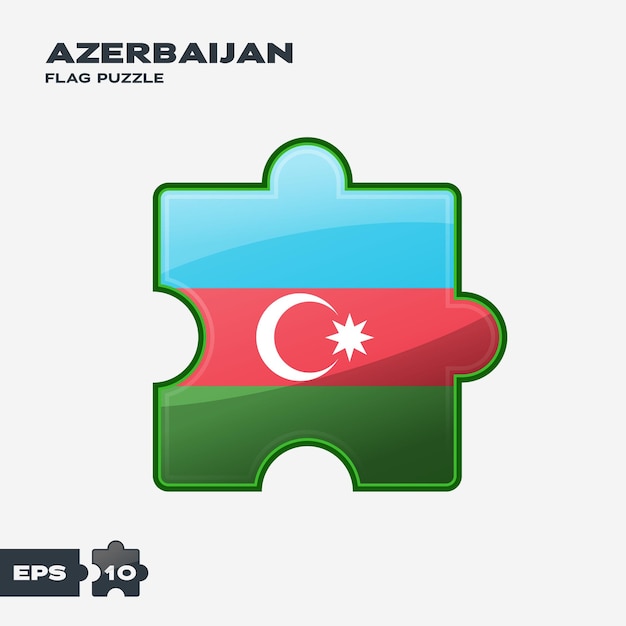 Puzzle della bandiera dell'azerbaigian