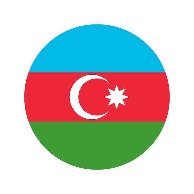 독립 기념일 또는 선거를 위한 아제르바이잔 국기 간단한 그림