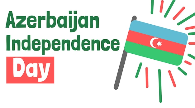 Vettore celebrazione della festa dell'indipendenza dell'azerbaigian