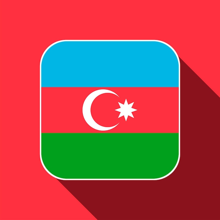 Vector azerbeidzjaanse vlag officiële kleuren vector illustratie