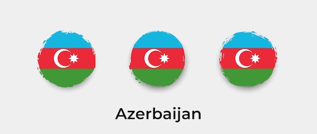 Azerbeidzjan vlag grunge bubbels pictogram vectorillustratie