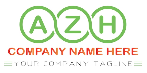 Vector azh letter logo design