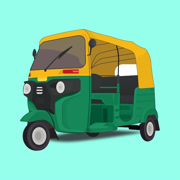 Aziatisch auto-rickshaw of baby taxi transport ontwerp