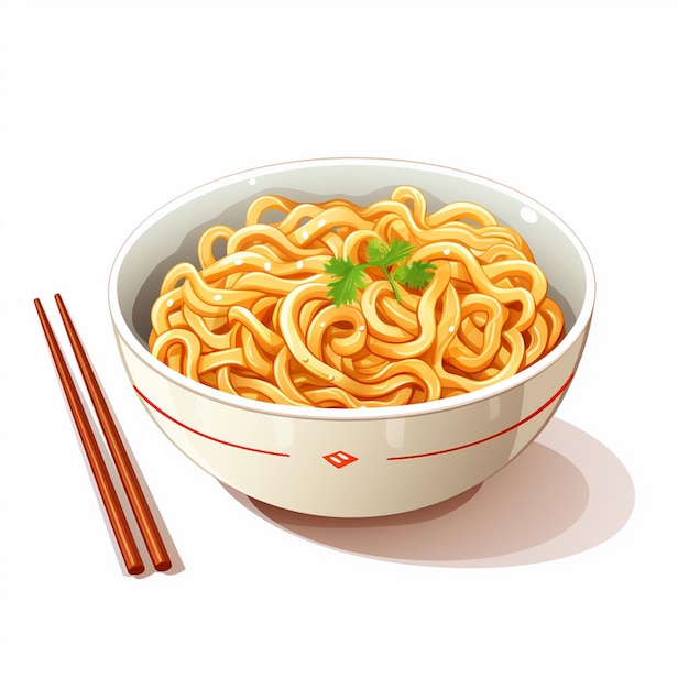 Aziatisch Chinees eten maaltijd noodle ramen koken vector menu pasta ontwerp illustratie resta
