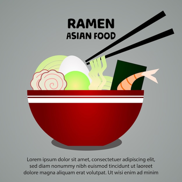 Aziatisch eten banner ramen