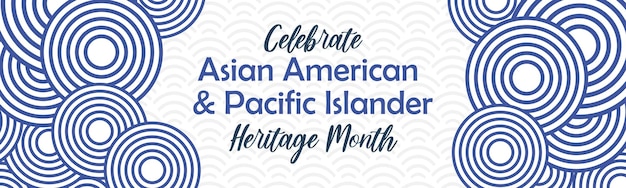 Aziatische Amerikaanse en Pacific Islander Heritage Month Vector horizontale banner AAPI geschiedenismaand