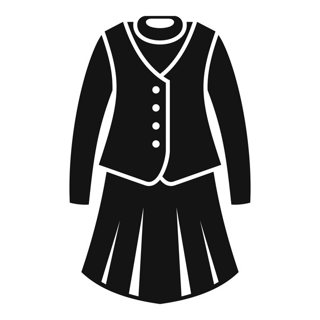 Vector aziatische jurk pictogram eenvoudige vector mode pak college uniform