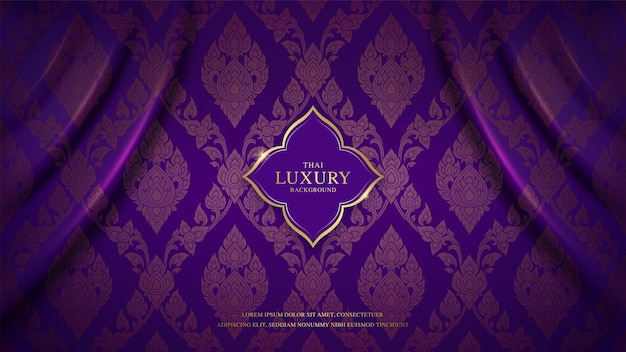 Aziatische kunst luxe banner achtergrondpatroon voor decoratie