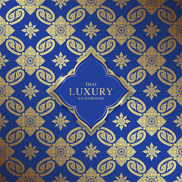 Aziatische kunst luxe banner patroon gouden achtergrond voor decoratie