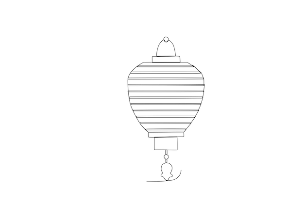 Aziatische lantaarnlijntekeningen voor het Chinese lantaarnfestival