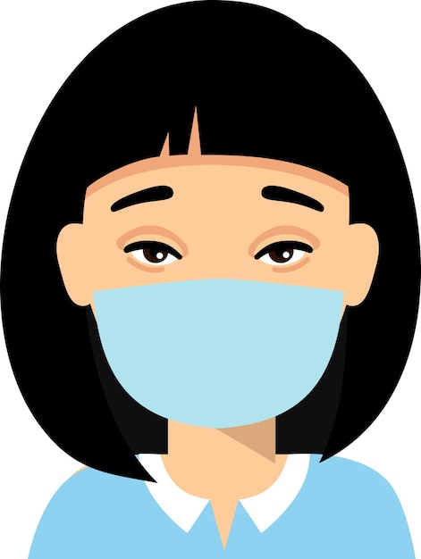 Aziatische vrouw met beschermend medisch masker Bescherm tegen Covid 19 Coronavirus