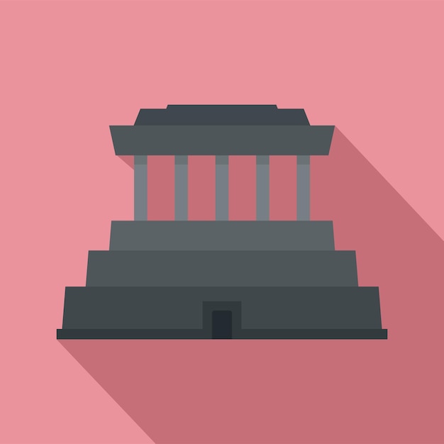 Azië tempel pictogram Vlakke afbeelding van Azië tempel vector pictogram voor webdesign