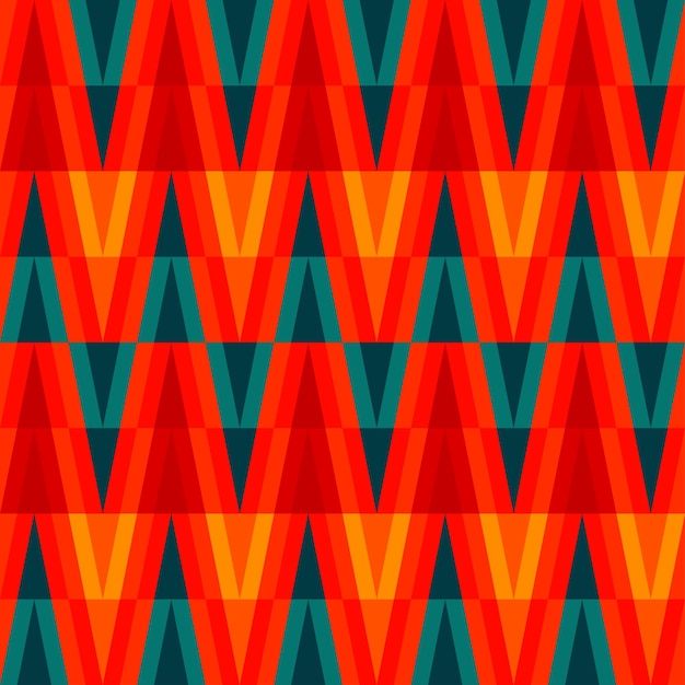 Vector aztec bright triangle seamless pattern