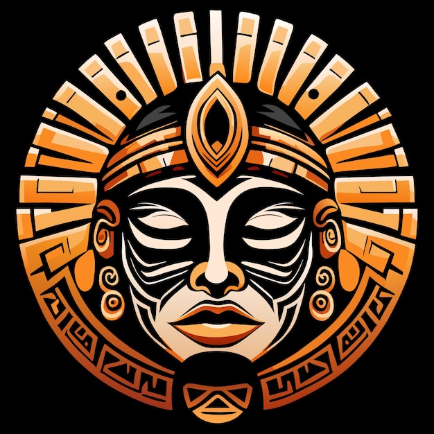 Aztec Civilization Portrait Art