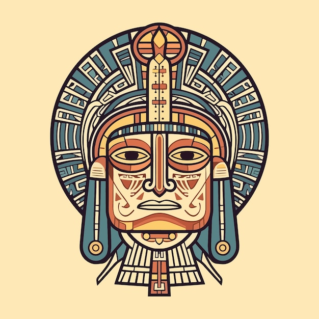 Aztec culture illustration design