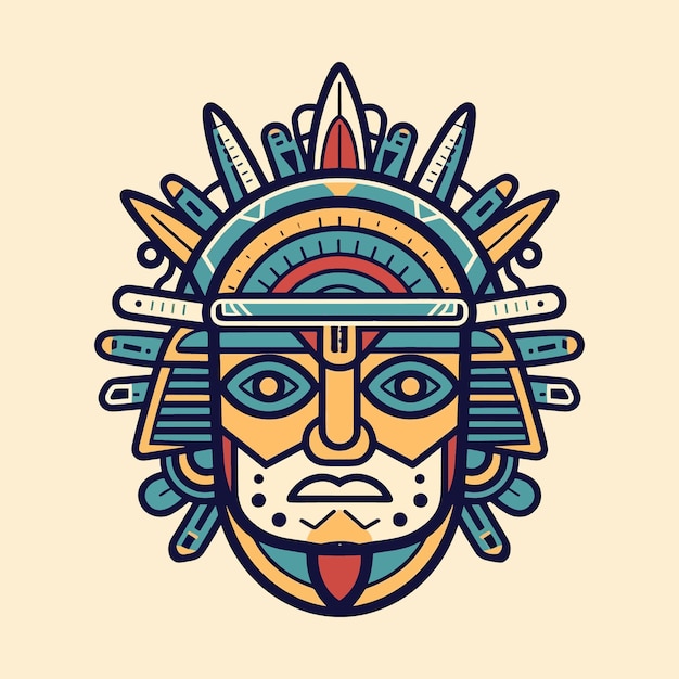 Aztec culture illustration design