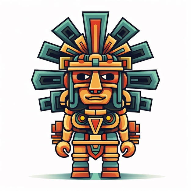 Vettore disegno azteco isolato su uno sfondo trasparente