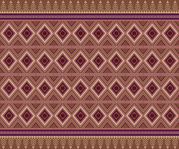 Aztec ethnic background design vector with a seamless pattern. Traditional motifs are illustrated.