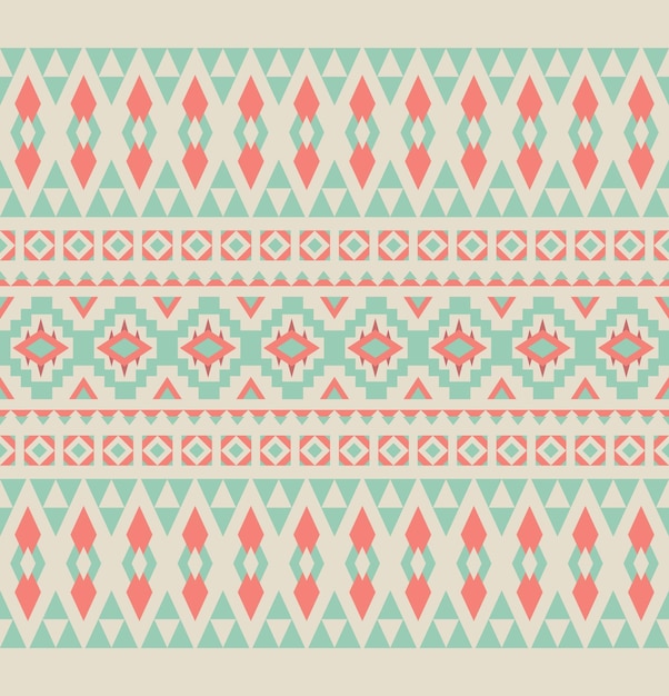Aztec ethnic native american mexican tribal seamless pattern