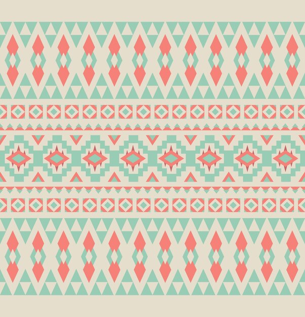 Vector aztec ethnic native american mexican tribal seamless pattern