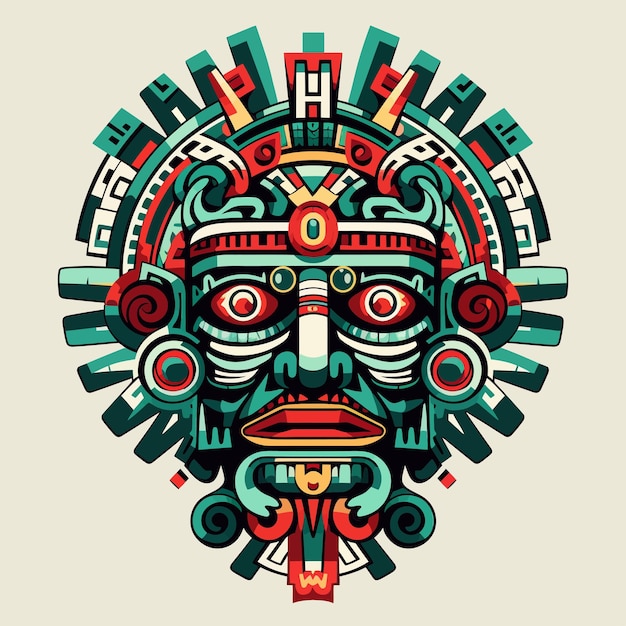 Aztec God Face