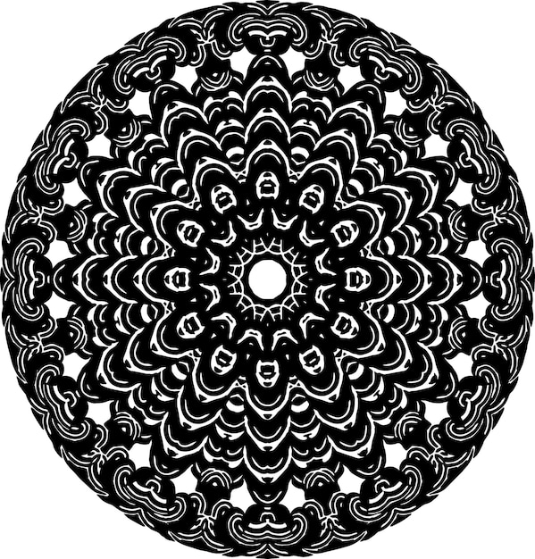 Aztec Mandala vector free black mandala design