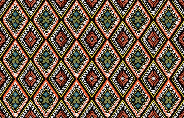 Aztec motifs vector seamless pattern design. Background illustration of a tribal pattern template