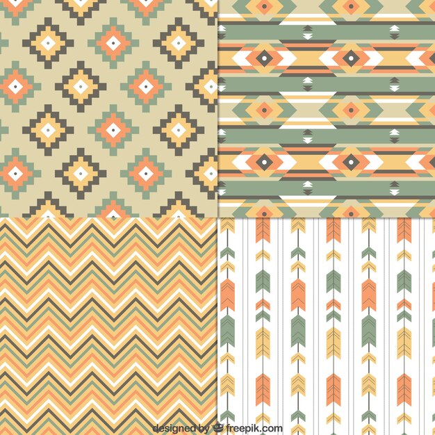 Vector aztec patterns