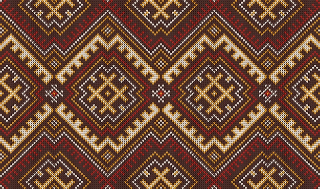 Aztec peruvian mexican knit pattern or ornament