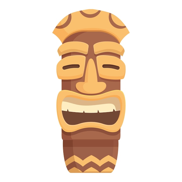 Aztec totem icoon cartoon vector Statue Maya oude