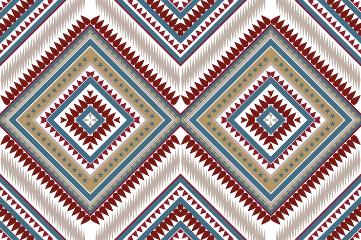 Vector aztec tribal geometric vector background seamless stripe pattern traditional ornament ethnic style
