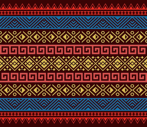 Aztec tribal seamless pattern, ethnic and tribal motifs, Background for textile, fabric, wallpaper