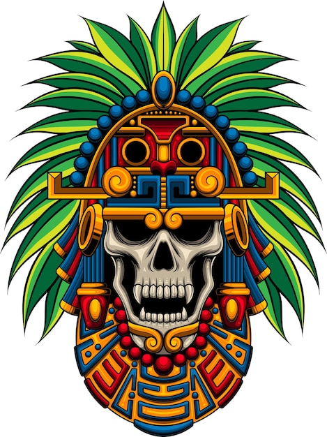Vector aztec warrior illustration with premium quality stock vector