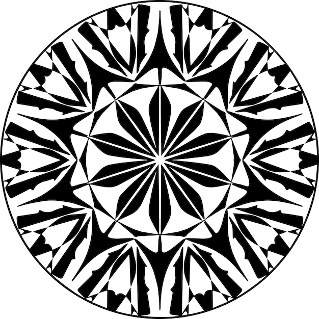 Azteekse Mandala vector gratis zwarte mandala ontwerp