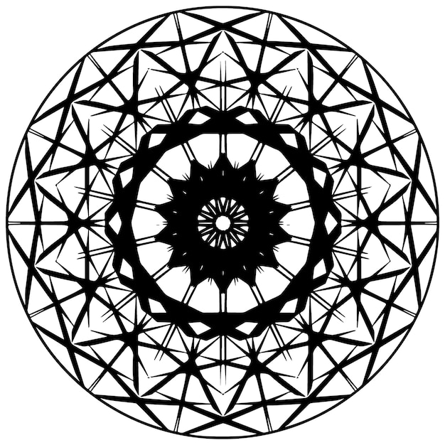 Azteekse Mandala vector gratis zwarte mandala ontwerp