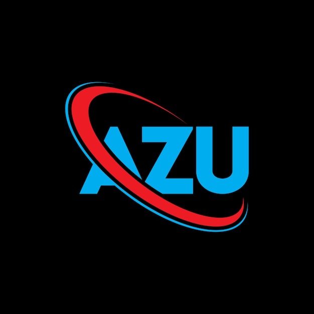 AZU logo AZU letter AZU letter logo design Initials AZU logo linked with circle and uppercase monogram logo AZU typography for technology business and real estate brand