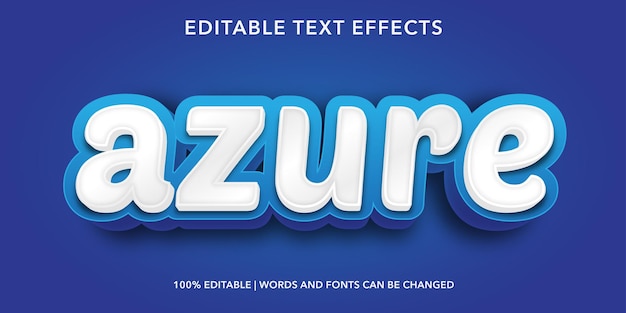 Azure Editable Text Effect