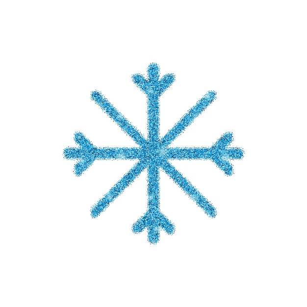 Azure glitter snowflake