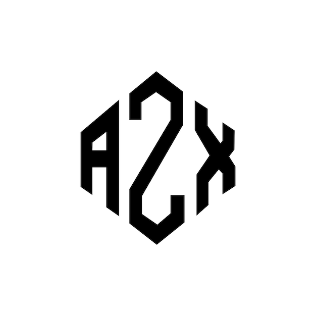 Vector azx letter logo design with polygon shape azx polygon and cube shape logo design azx hexagon vector logo template white and black colors azx monogram business and real estate logo