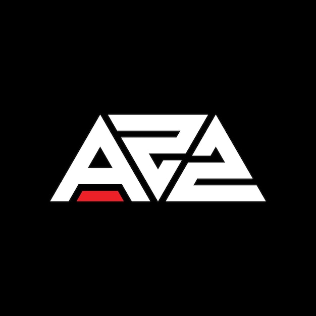 AZZ driehoek letter logo ontwerp met driehoek vorm AZZ drieHoek logo ontwerp monogram AZZ drie hoek vector logo sjabloon met rode kleur AZZ driehuizige logo eenvoudig elegant en luxe logo AZZ