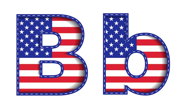 B alphabet capital small letter usa independence memorial day united states of america character