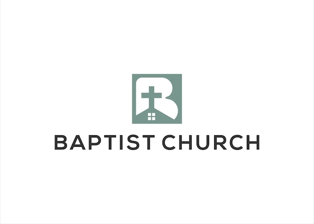 b baptistenkerk logo ontwerp vector illustratie