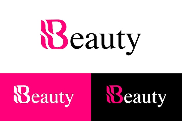 B Beauty Logo Design Template Beauty Salon Vector